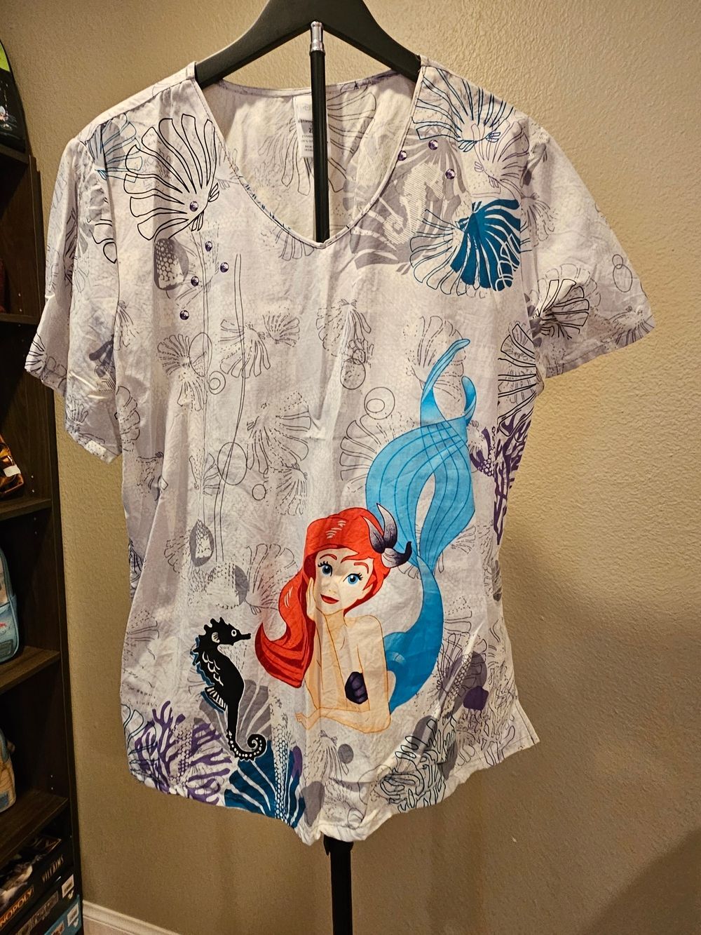 The Little Mermaid Ariel Scrub Top